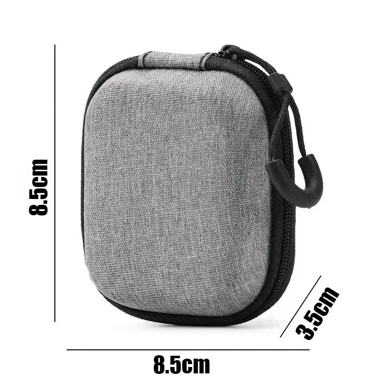 Portable Charger Case Earphone Storage Carrying Pouch Waterproof for Electronic Accessories Travel Organizer Earbuds Keychain