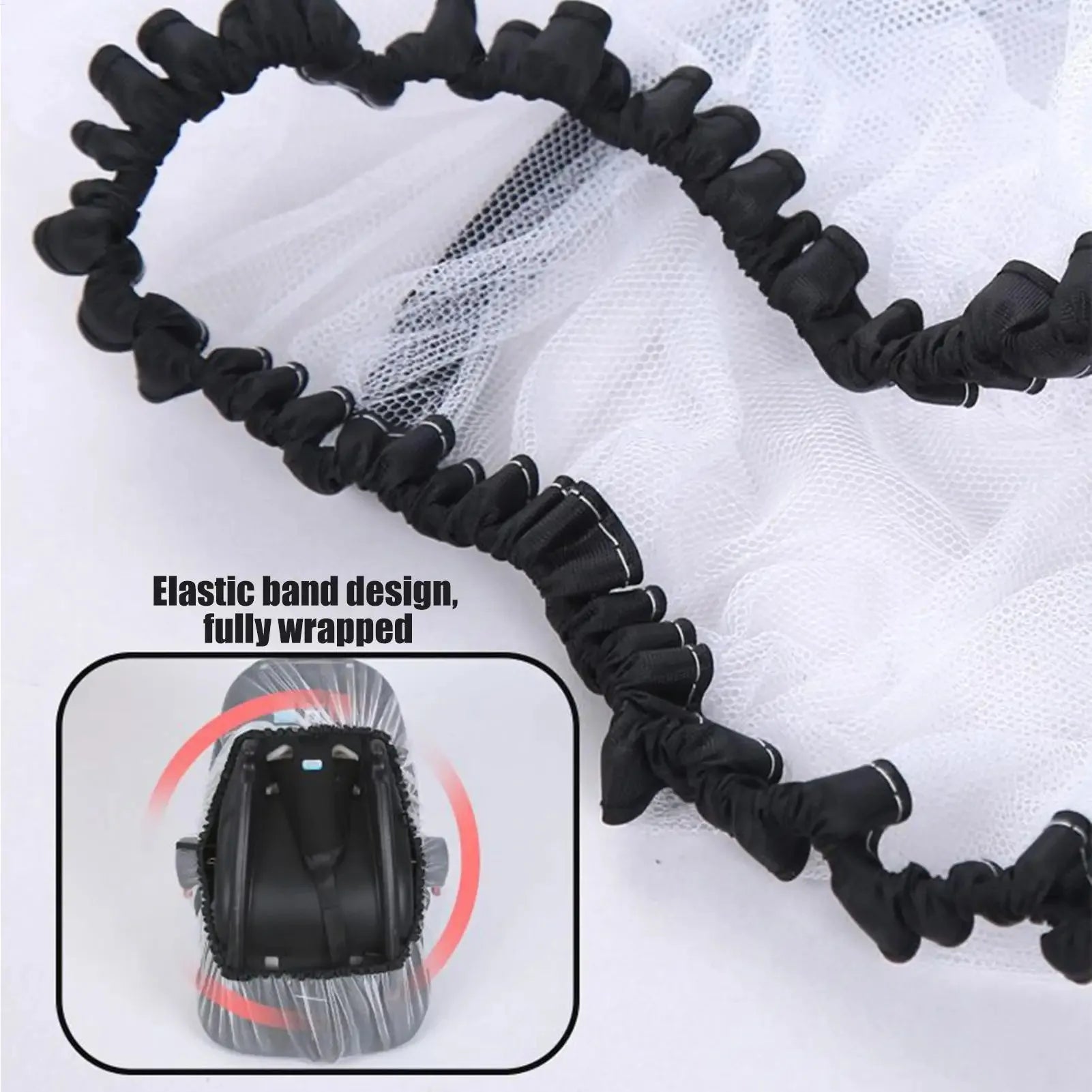 Baby Stroller Basket Mosquito Net Newborn Breathable Mesh Net for Cart Insect Netting Carrier Car Seat Carriage Cradles Cover