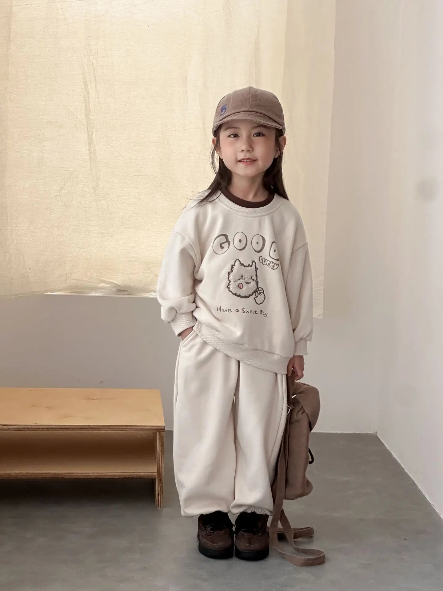 2026 Autumn New Children Long Sleeve Clothes Set Boys Girls Cartoon Sweatshirt + Pants 2pcs Suit Cotton Kids Loose Sports Set