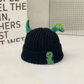 Cute Dinosaur Baby Knitted Hat Winter Warm Children Beanies Thicken Woolen Kids Crochet Bonnet 1-5 Years Boys Girls Pullover Cap