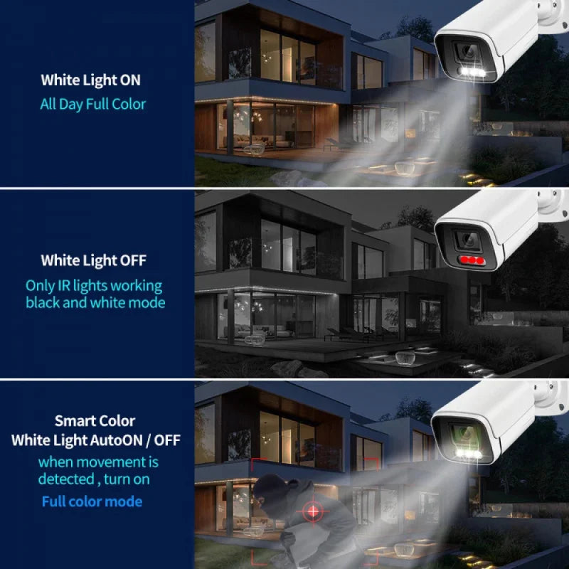 New 4K 8MP IP Camera Audio Outdoor POE H.265 Onvif Metal Bullet Home Color Night Vision Surveillance Camera