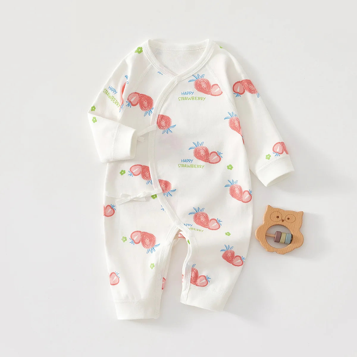 AYNIGIELL Spring and Autumn 0-6Months Baby Rompers Newborn Girls Boys 100%Cotton Clothes of Long Seeve Infant Clothing Pajamas