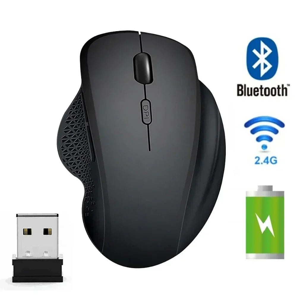 Wireless Mouse Ergonomic Computer Mouse PC Optical Mause with USB Receiver 6 Buttons 2.4Ghz Wireless Mice 1600 DPI For Laptop