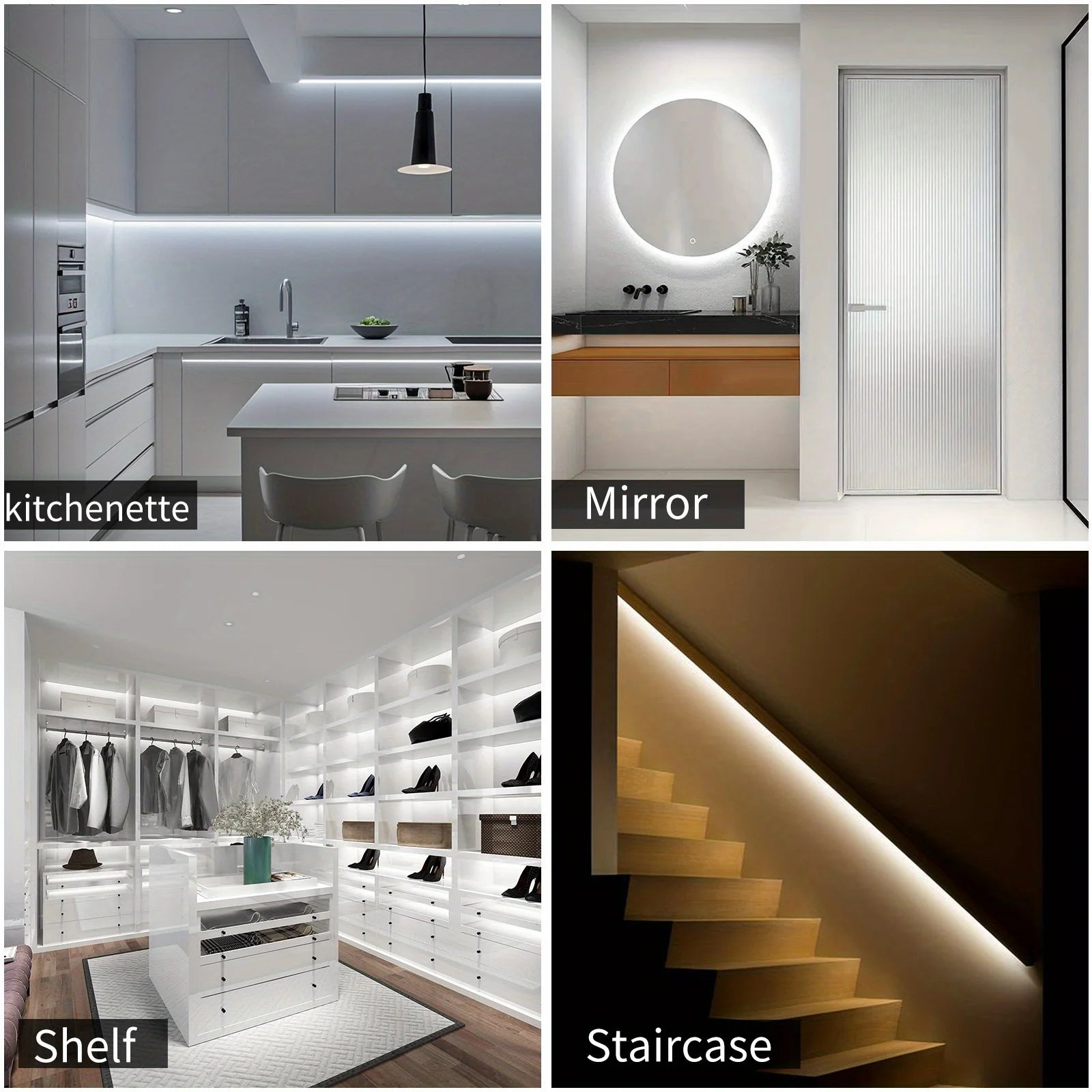 1-5m 5V LED Strip Lights USB 2835 SMD TV Backlight Tape Warm/Cool White 60LEDs/m for Bedroom Wardrobe Kitchen Cabinet Decoration
