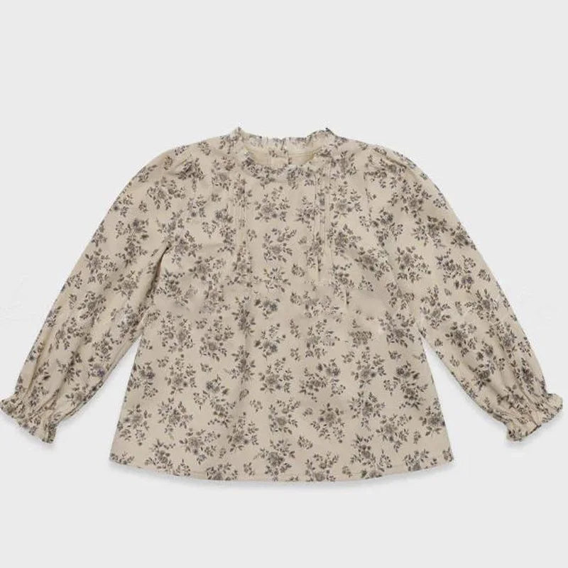 Lou 2025 Autumn Kids Blouse Top Warm Knit Sweaters Cardigan Winter Down Coat Outwear Floral Girl Casual Pant Clothing
