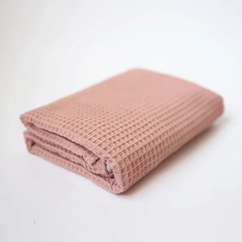 Tassel Baby Blankets Newborn Waffle Cotton Baby Swaddle Blanket New Born Stroller Blanket Bedding Items Infant Nap Bed Cover