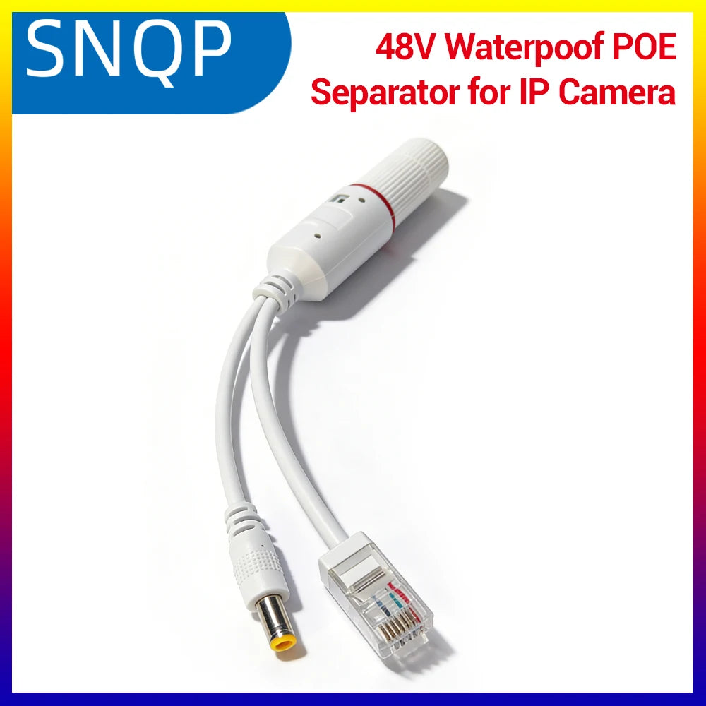 POE Spliter 48V to 12V Waterprrof Video And Power Adapter Cable Supply Module Injector Extender for IP Camera Splitter Net AP