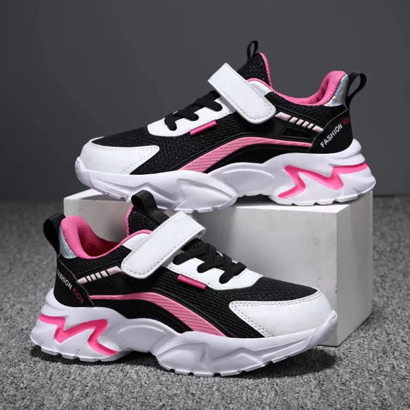 Kids Casual Pink Girls Shoes Breathable Mesh Sneakers Summer Student's Children Boys Sport Walking Footwear