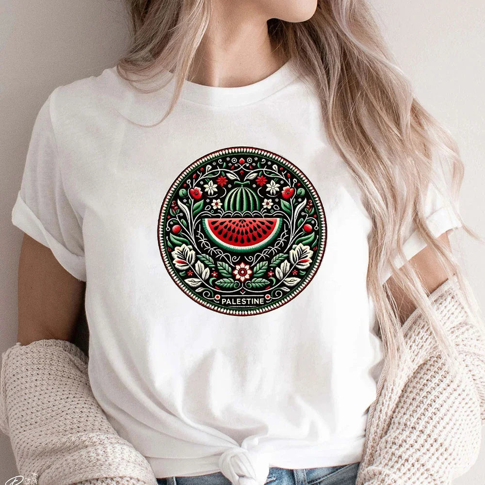 Funny Watermelon This Is Not A Watermelon College Women's T-shirt Love and Peace Printed Graphic Men Tee Tops Women Clothing