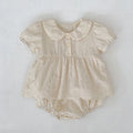 2026 Baby Clothes Summer New Girl Baby Bag Fart Short Sleeves Clothes Full Moon Hundred Day Princess Skirt Newborn Jumpsuit