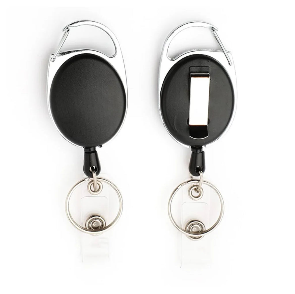 5PCS Retractable Reel ID Lanyard Name Tag Card Badge Support Key Chain Anti-Lost Clip Nurse Office Supplies