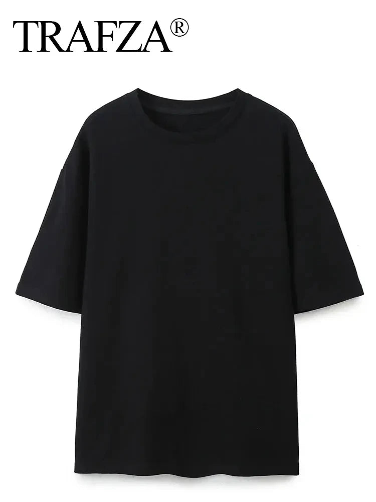 HH Summer Women Basic T-shirt Casual Cotton O Neck Short Sleeve Shirts High Quality Solid Color Top Female Fashion Loose Top