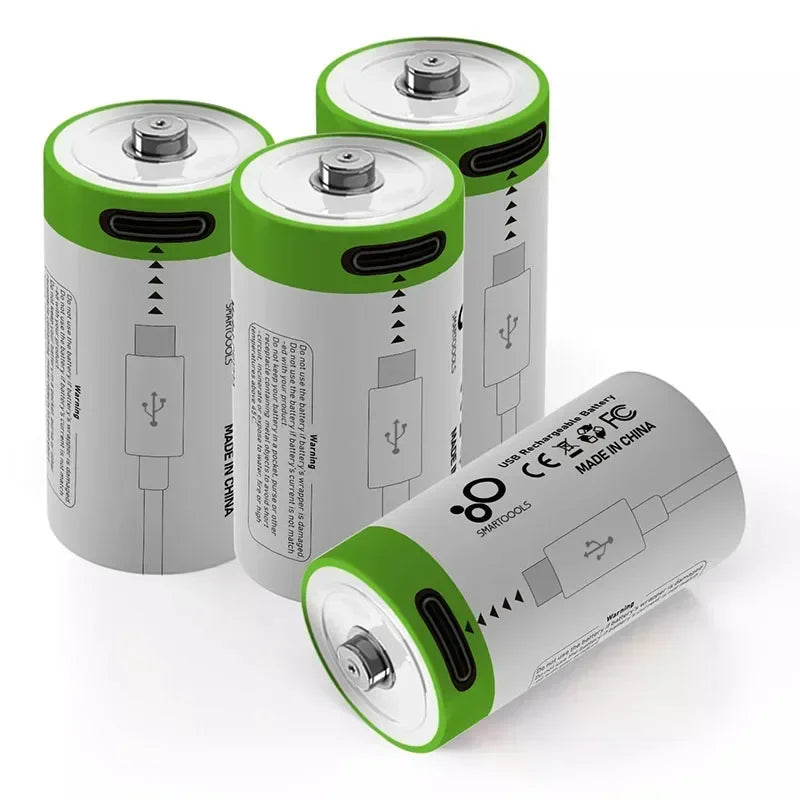 3.7V CR2 USB Recargable Batería, Pilas Recargables Tipo-C, para Cámara, Telémetro, Cerradura de Freno, Impresora SP-1