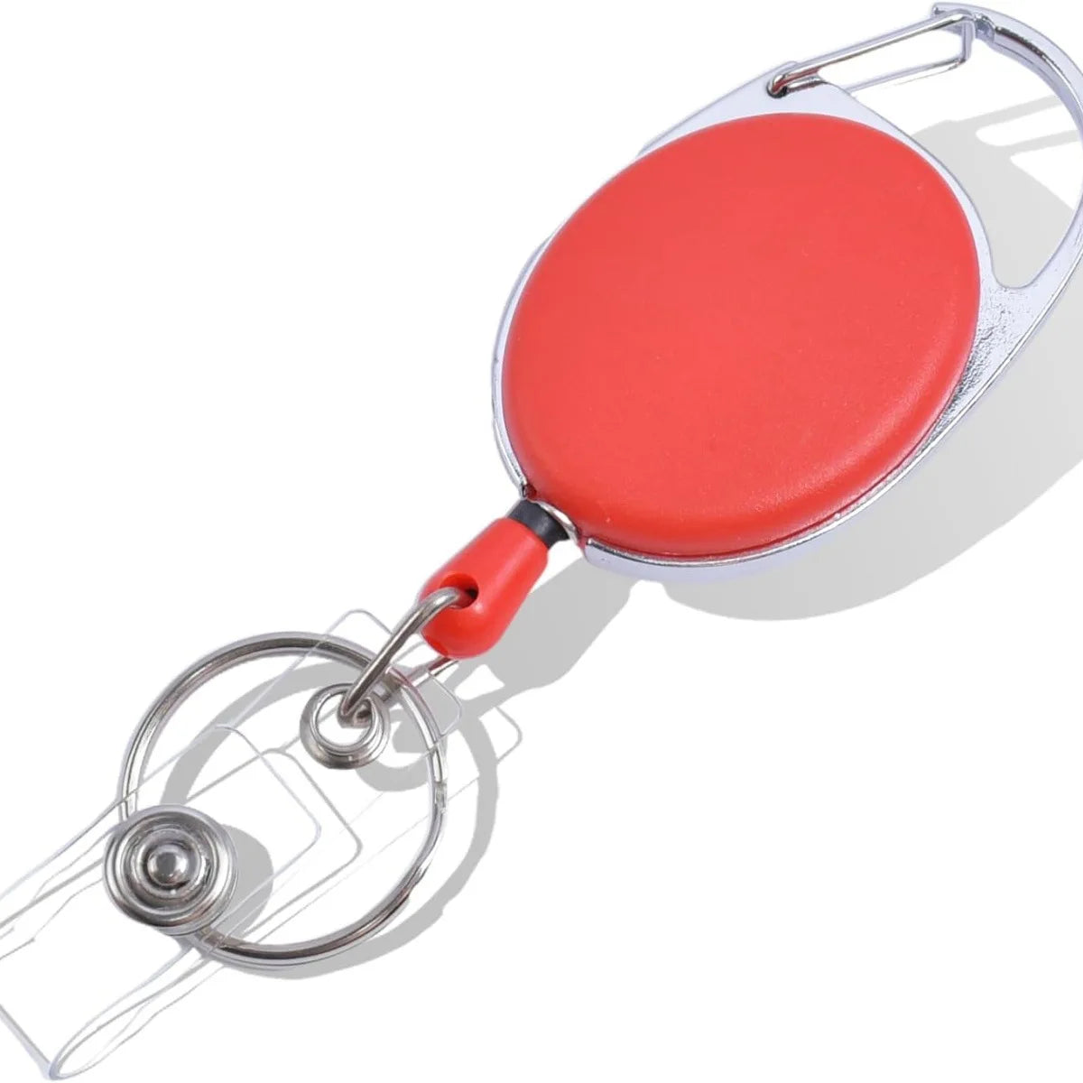 Retractable Keychain Anti Lost ID Badge Key Holder With Elastic Steel Wire Rope Backpack Charm Accessories