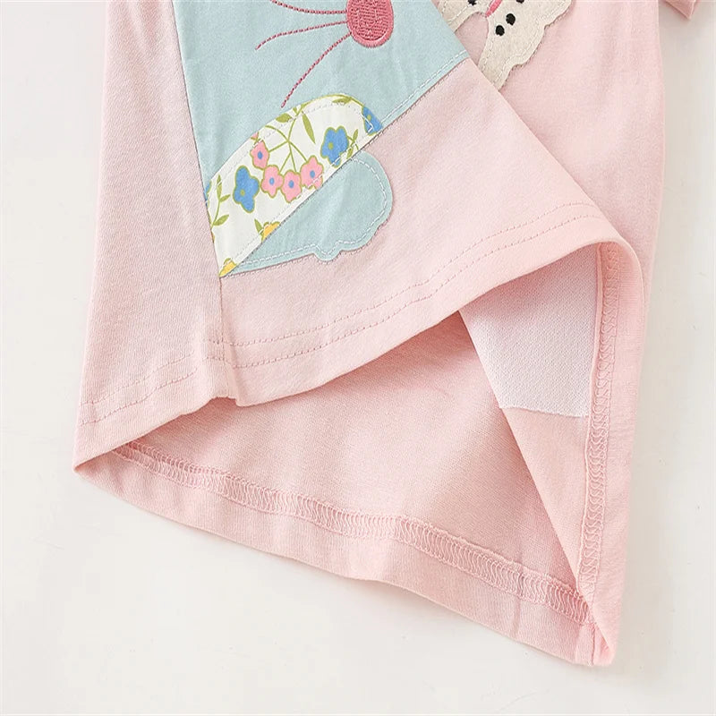 Jumping Meters 2-7T Girls Clothing Sets Kids Suits 2 Pcs  Tops + Leggings Baby Costume Summer Short Sleeve Kids  Wear Outfits