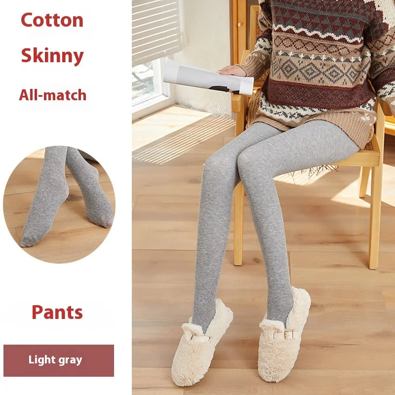 Maternity Pantyhose Cotton Vertical Stripe Autumn and Winter Padded Warm Toe Adjustable Maternity Thickening Bottom Pantyhose