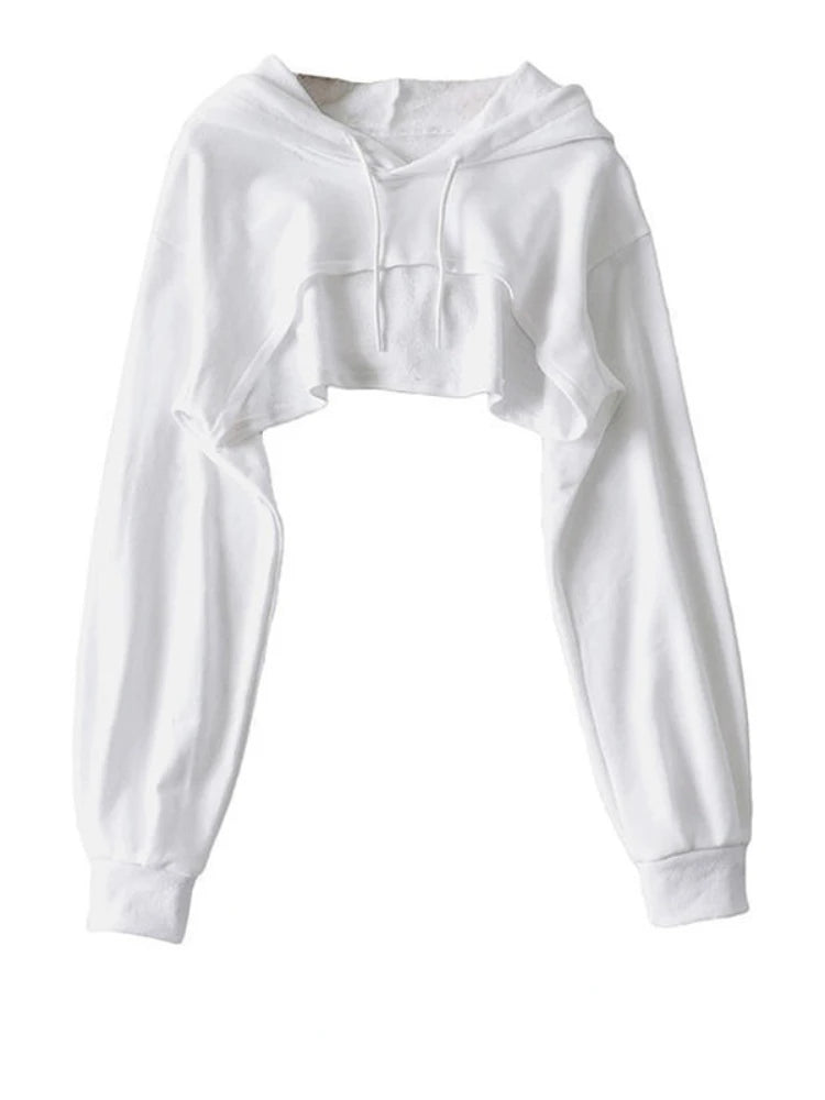 With Hat Hoodies Women Basic Design Young Korean Fashion Mujer All-match Teens Simple Cool Loose Y2k Cozy Street Wear Popular