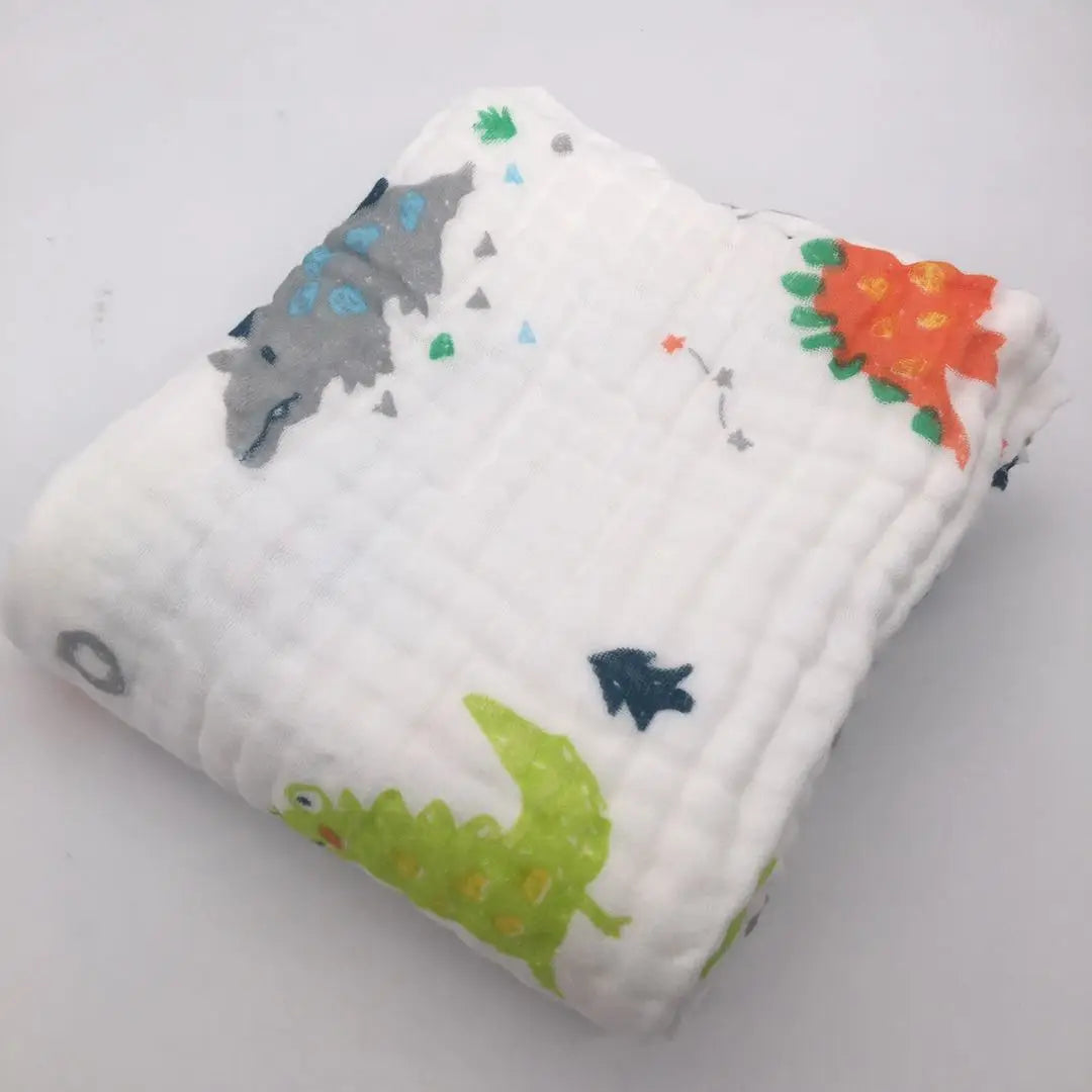 6 Layers Muslin Swaddle Baby Blankets Newborn Cotton Baby Blanket Bath Quilt Solid Newborn Swaddle Baby Boy Girl Blanket