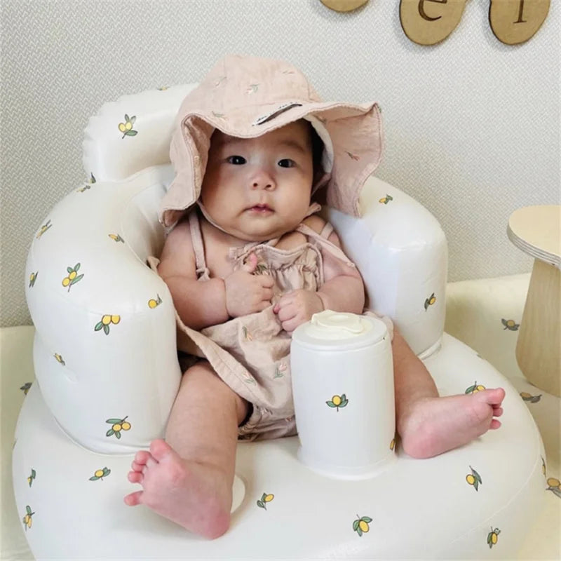 Korean Style Baby Inflatable Seat Baby Safety Swimming Chair Folding Swimming Pool Children's Bathtub Game Bobo Ball Play Pool