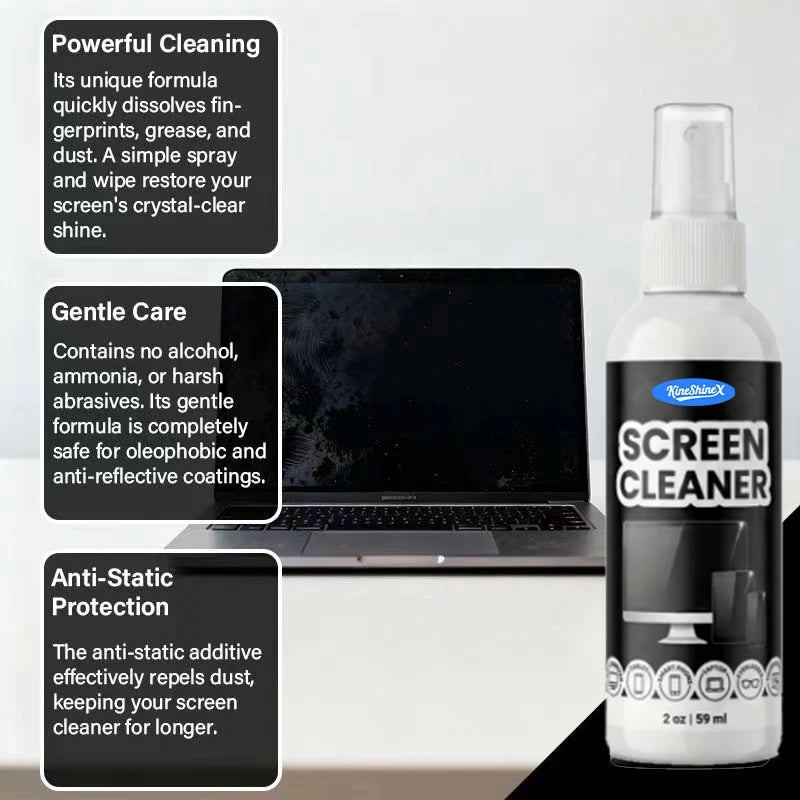 59/99ml 1suit Screen Cleaner Kit With Polishing Cloth Oil Stain Remover Spray For MacBook iPad iPhone Laptop Monitor & TV Screen