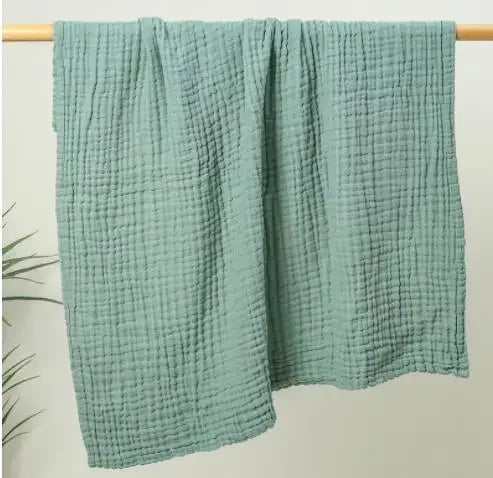 6 Layers Baby Bath Towel Kids Swaddle Wrap Bedding Pure Cotton Bubble Muslin Blanket Infant Gauze Receiving Blanket 105*105cm