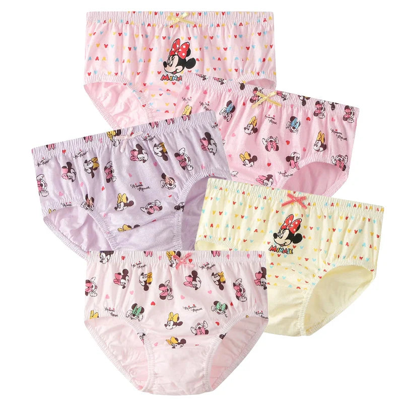 5 Pieces/Set Princess Cartoon Kids Panties For Girls Queen Elsa Patterns Girls Briefs Pure Cotton Children Underwear Soft Panty
