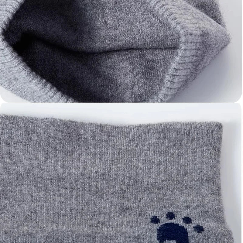 Baby  Winter Hat Scarf Set Knitted Beanie with Neck Collar for Newborn and Infant Baby  Boys Girls Cap with Cute Ears