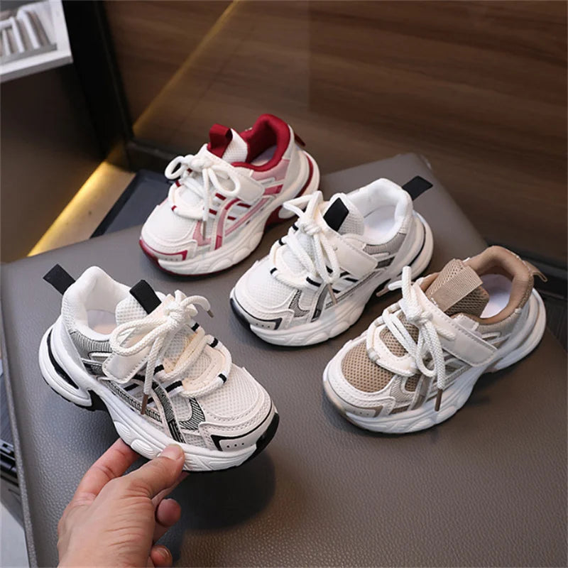 2026 New Autumn Children Shoes For Boys Mesh Breathable Kids Sport Shoes Non-slip Fashion Toddler Girls Sneakers EU 21-30