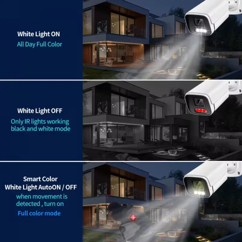 New 4K 8MP IP Camera Audio Outdoor AHD H.265 Onvif Metal Bullet CCTV Home 4MP Color Night Vision Security Camera