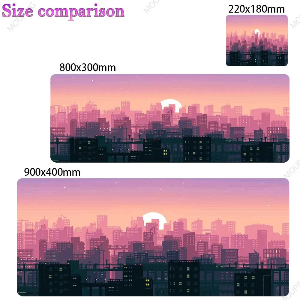 Large Japan White Skull Gaming Mouse Pad Thick Non Slip Rubber Stitched Edge Oversized Desk Mat For PC Gamer Laptop Durable