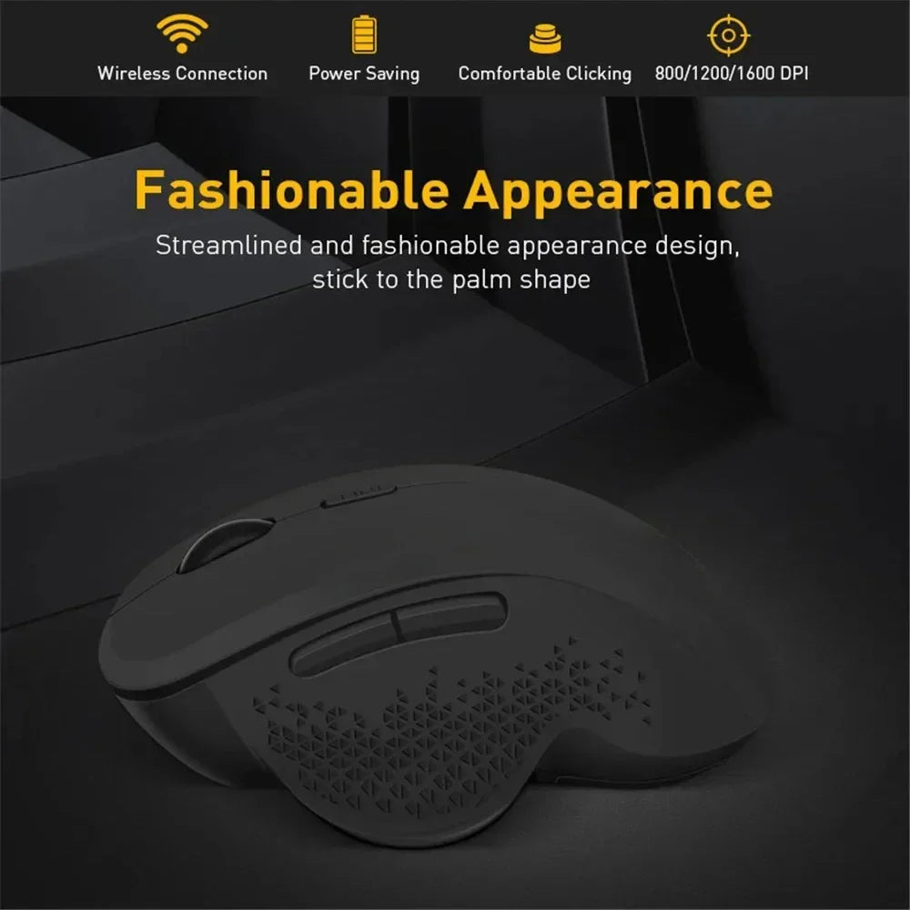 Wireless Mouse Ergonomic Computer Mouse PC Optical Mause with USB Receiver 6 Buttons 2.4Ghz Wireless Mice 1600 DPI For Laptop