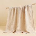 6 Layers Baby Bath Towel Kids Swaddle Wrap Bedding Pure Cotton Bubble Muslin Blanket Infant Gauze Receiving Blanket 105*105cm