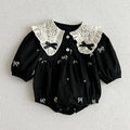 2024 New Autumn Sister Clothes Baby Girl Romper Kids Princess Dresses Long Sleeved Cotton Embroidery 2-6Yrs Girl Party Dress