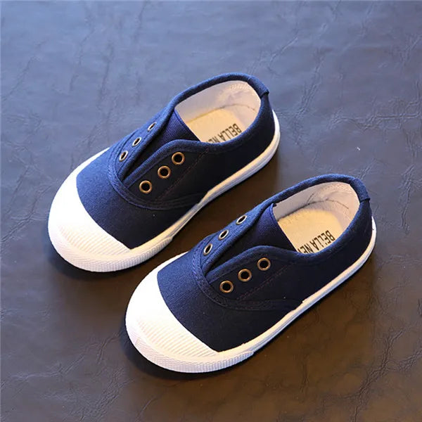 2026 Spring Summer Kids Shoes For Boys Girls Insole 13.5-18CM Candy Color Children Casual Canvas Sneakers Soft Fashion Shoes