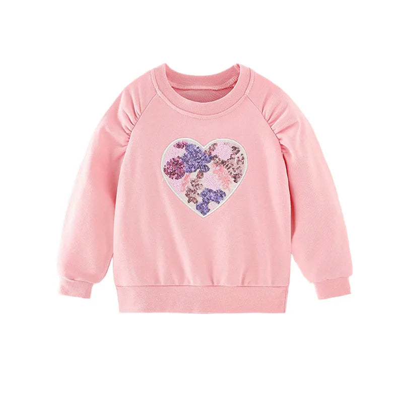 Jumping Meters Fashion Girls Sweatshirts Butterfly Toddler Kids Clothing Autumn Spring Sport Baby Hooded Shirts Clothes Shirts