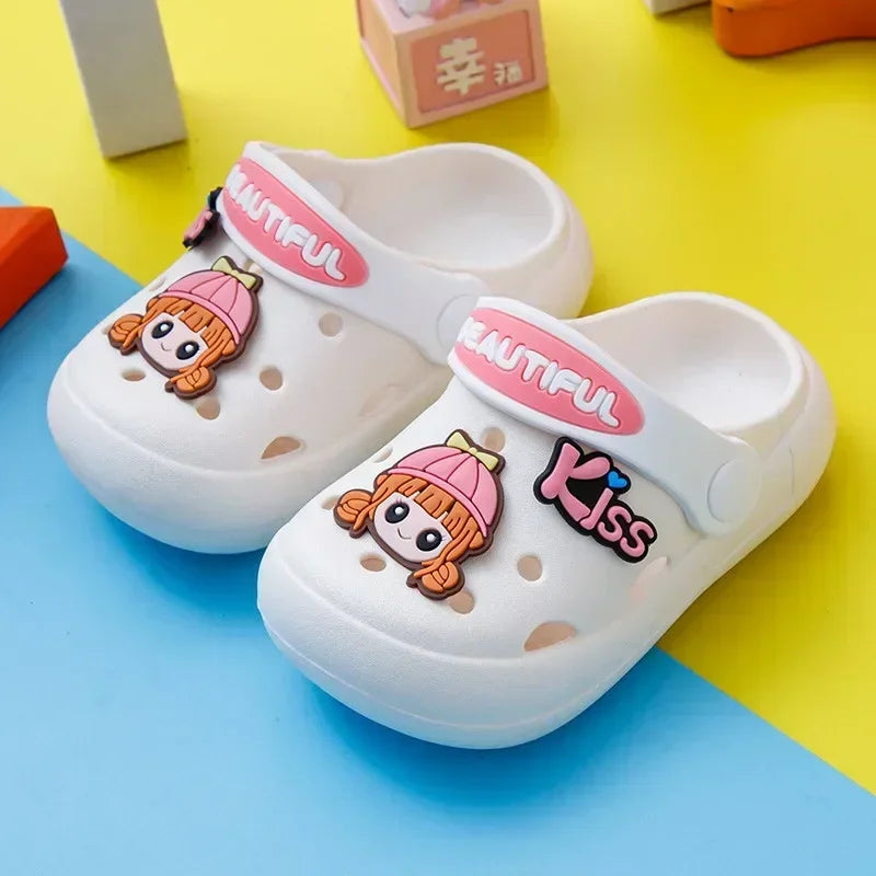 Summer New Baby Slippers Indoor Non-slip Soft Bottom Comfort Fashion Cute Children's Hole Shoes Boys Girls Kid Outdoors Sandals
