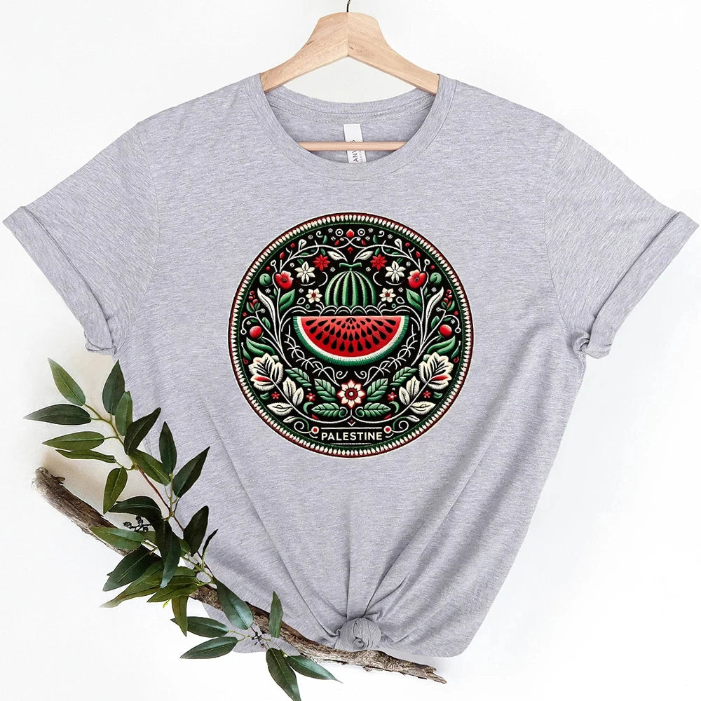 Funny Watermelon This Is Not A Watermelon College T-shirts Love and Peace Printed Clothing Graphic Tee Tops Unisex Clothes Tops