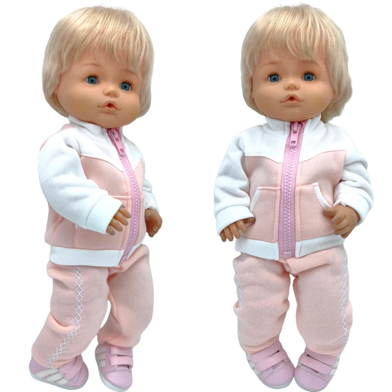 for 16" Nenuco Doll Winter Vest Coat Pants Hat Shoes Ropa Y Su Hermanita 40cm Baby Dolls Clothes Children Gift Toys Girl's Gifts