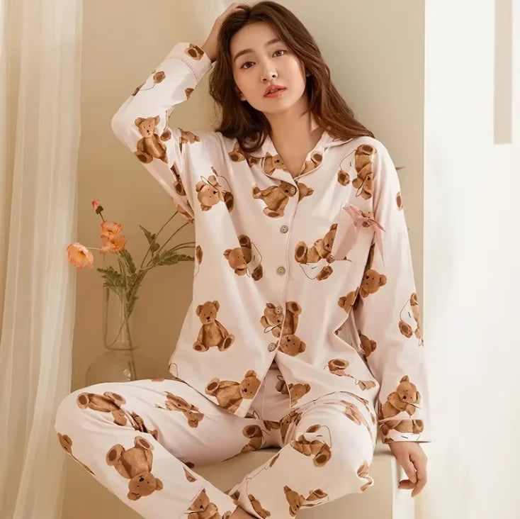 Breastfeeding Pajamas Breast Feeding Nightwear Maternity Nursing Pajama Sets Autumn Maternity Nursing Sleepwear Pregnancy Pyjama