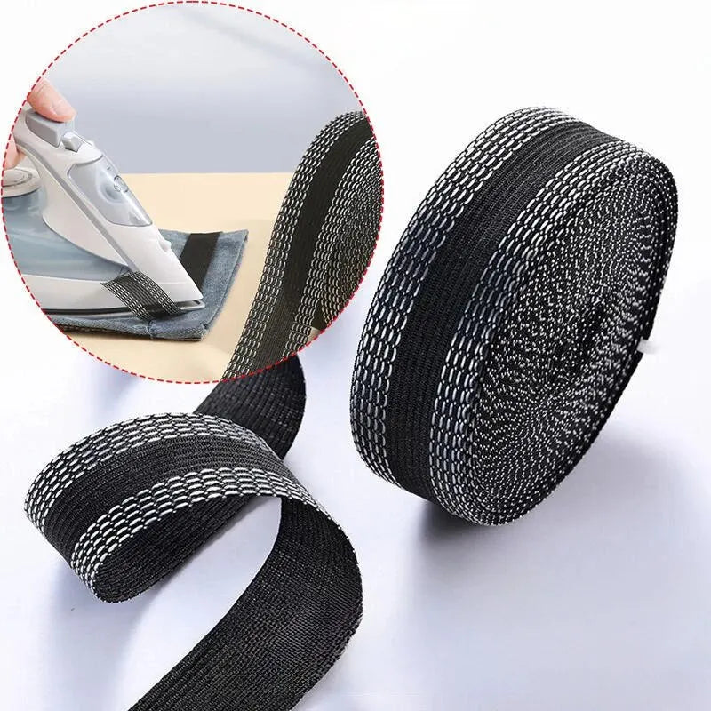 1-10M Self-Adhesive Pants Hem Paste Tape Trouser Edge Paste Iron-on Pant Shorten Repair Jean Hemming Tape For DIY Sewing Fabric
