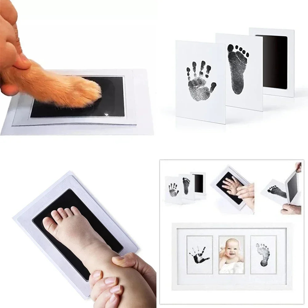 Environmental-friendly Baby Care Non-Toxic Baby Handprint Footprint Imprint Kit Baby Souvenirs Casting Newborn Footprint inkpad