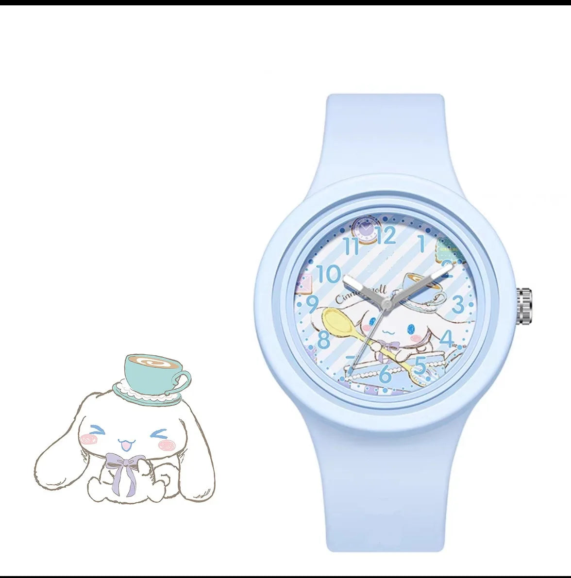 Stitch Boy and Girl Cartoon Children's Watch Fashion Student Watch Quartz Dial Silicone Sports Strap Holiday Gift