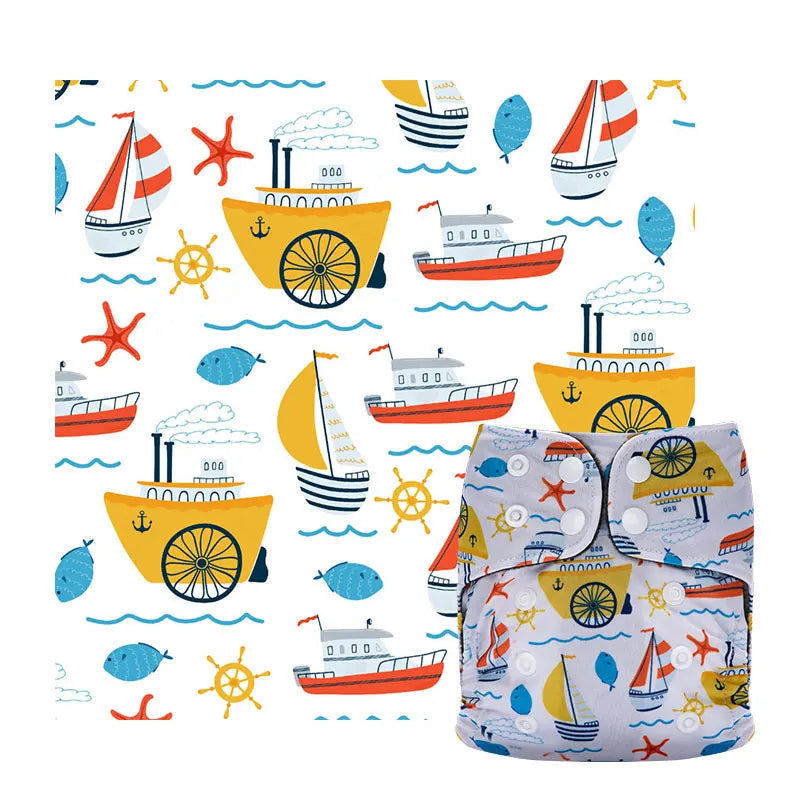 Washable Waterproof TPU Handmade Polyester Fabric Printed PUL Material for High Quality Cloth Diaper Menstrual Pads Diaper Bags