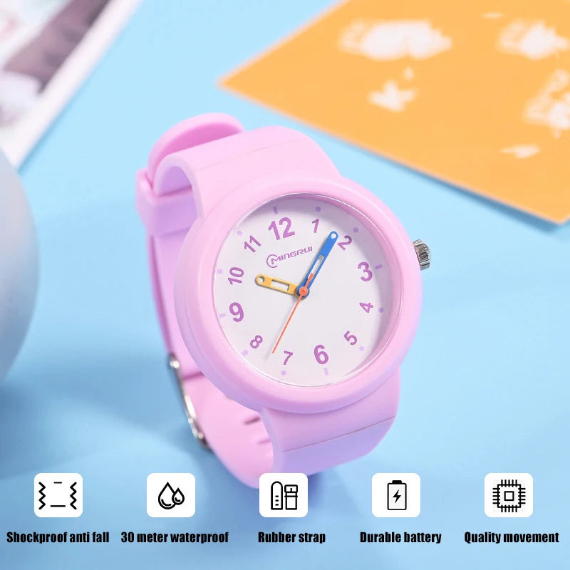 3-12-year-old Watches Primary Secondary School Students Simple Digital Waterproof Boys Girls Children Fashion Quartz Clock Watch