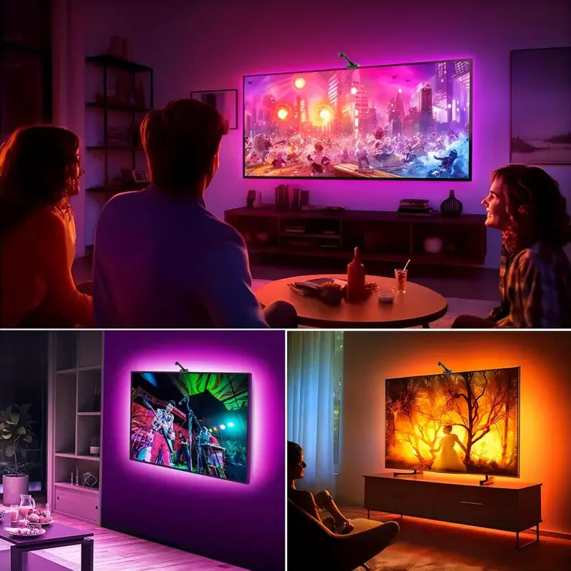 PC/TV Backlight RGB-IC LED Strip Lights App Control Music Sync Led Light for 55-85 inch Screen Game Room Decor Atmosphere Light