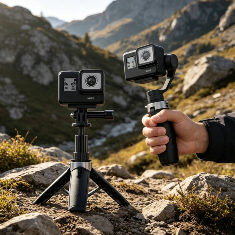 Mini Extendable Tripod Foldable Tripod Portable Monopod for Go Pro Hero 13 12 11 Black Session Osmo Action Camera Vlog Accessory
