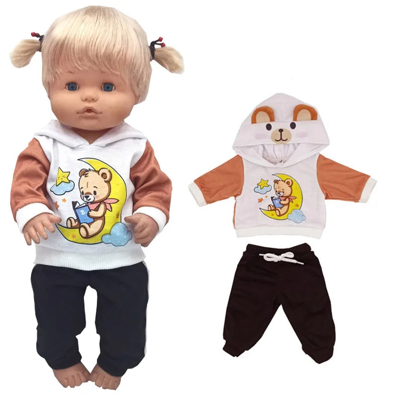 for 16" Nenuco Doll Winter Vest Coat Pants Hat Shoes Ropa Y Su Hermanita 40cm Baby Dolls Clothes Children Gift Toys Girl's Gifts