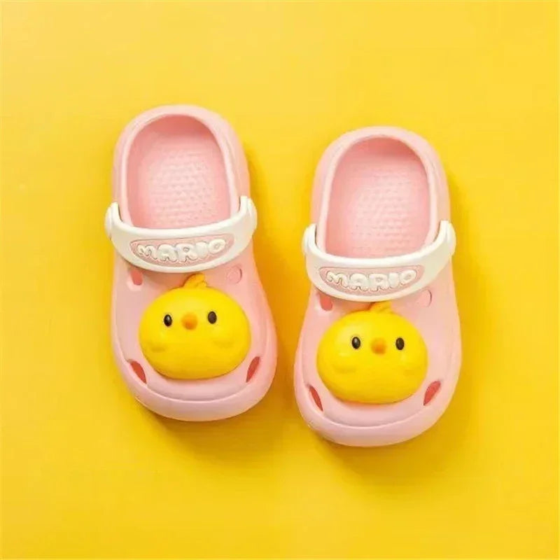 Summer New Baby Slippers Indoor Non-slip Soft Bottom Comfort Fashion Cute Children's Hole Shoes Boys Girls Kid Outdoors Sandals