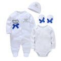 100% Cotton Newborn Autumn & Winter Long-sleeved Rompers Set 0-12M Baby Clothes Set Bodysuits One-Pieces Winter Baby Clothes