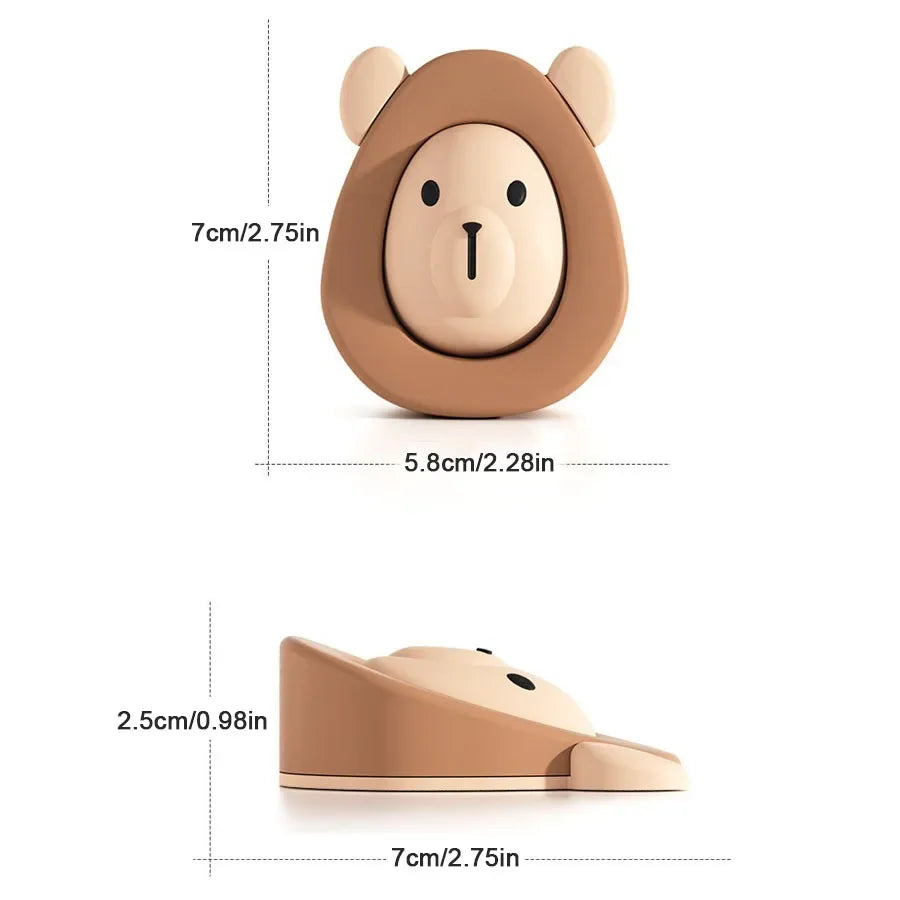 Cartoon Little Bear 2 in 1 Door Stop Soft Silicone Thicken Door Bottom Multi-function Child Safety Anti Pinch Hand Door Stopper